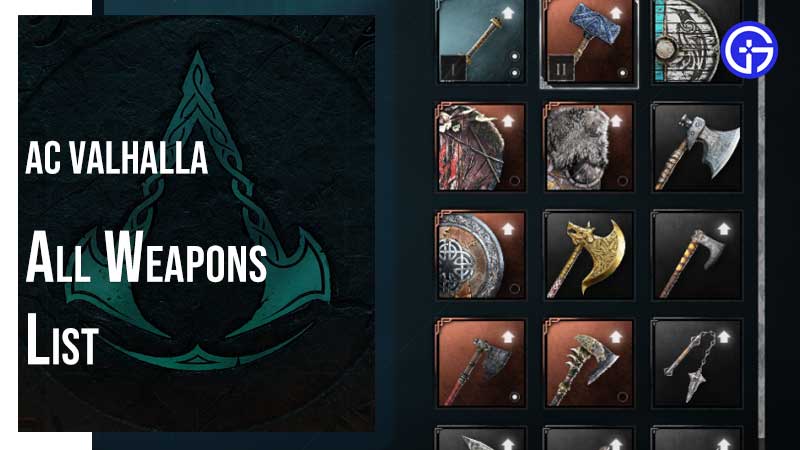 AC Valhalla All Weapons List