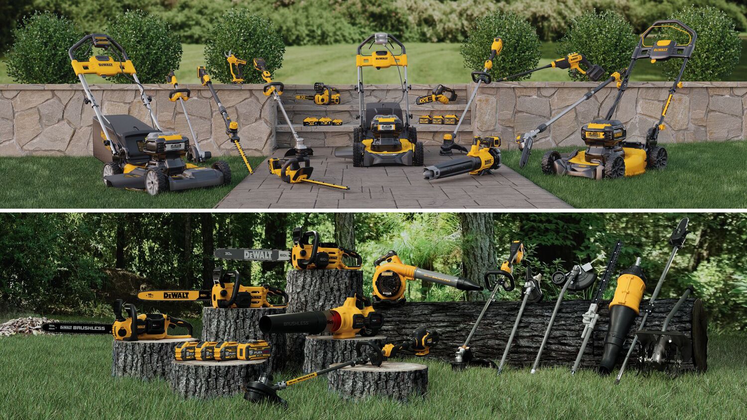 20V DEWALT electric outdoor products and 60V DEWALT electric outdoor products
