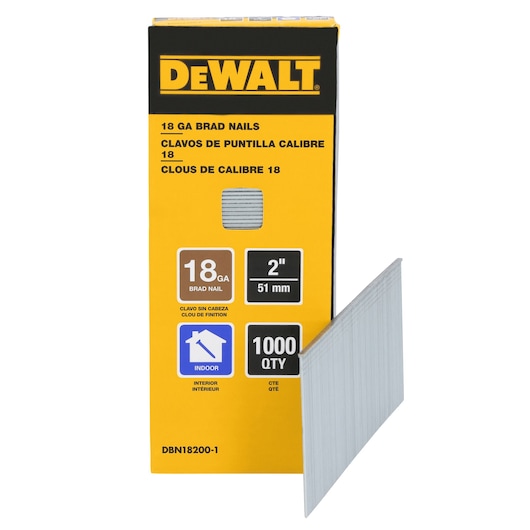 18GA Brad Nails - 1" (1,000 Pack) packaging shot