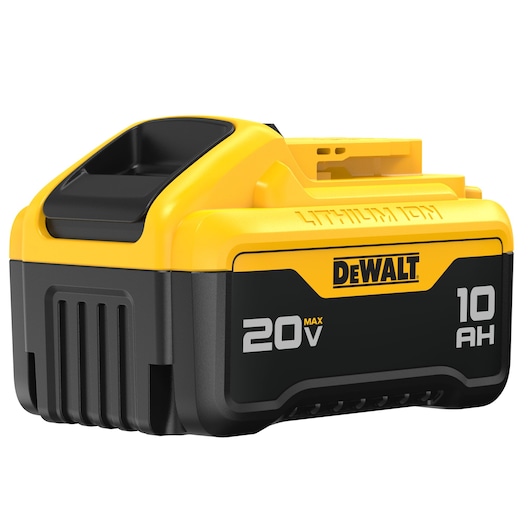 DCB210 battery angled front view 