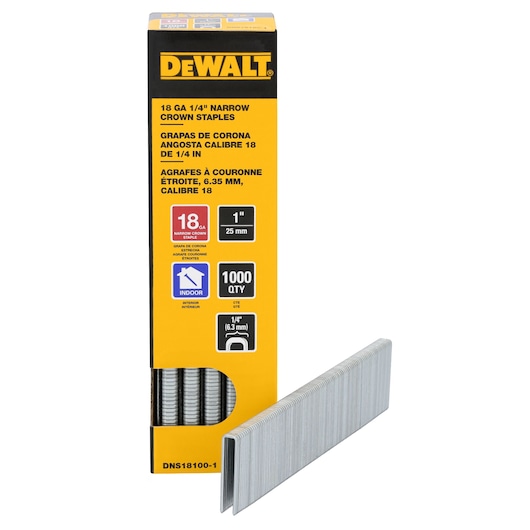 18GA 1/4" Narrow Crown Staples - 1" (1,000 Pack)