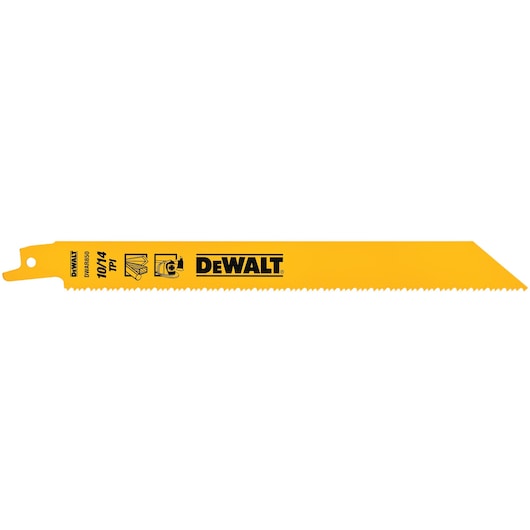 8 inch General purpose cutting bi metal reciprocating saw blade.