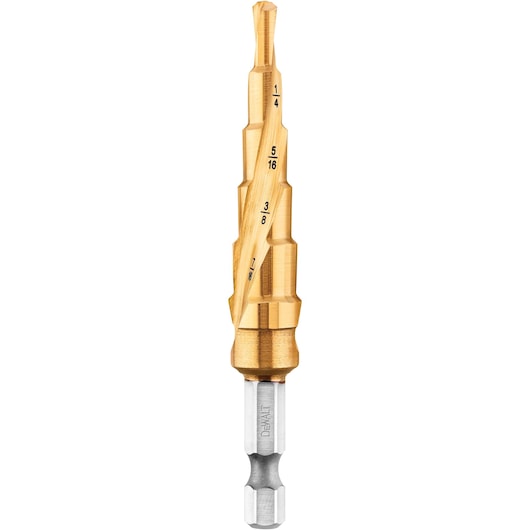 3/16" - 1/2" IMPACT READY® Titanium Nitride Coating Step Drill BIt