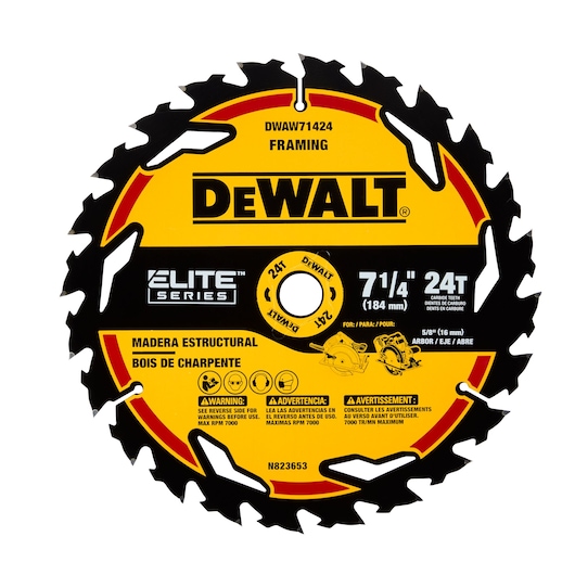 DEWALT ELITE SERIES™ 7-1/4" Circular Saw Blade (24 Tooth)