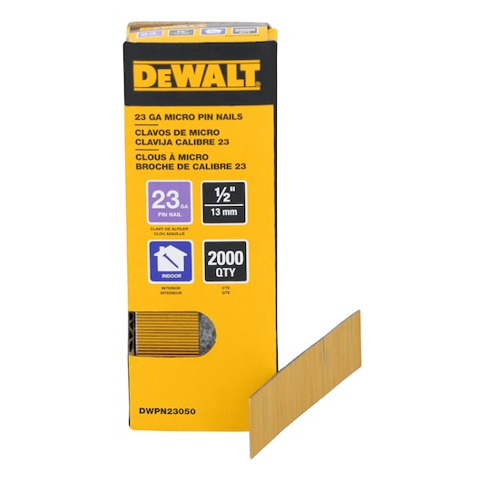 23GA Pin Nails - 1/2" (2,000 Pack)