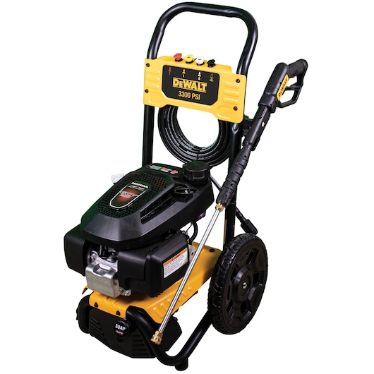 45-degree left-facing view of DeWalt pressure washer