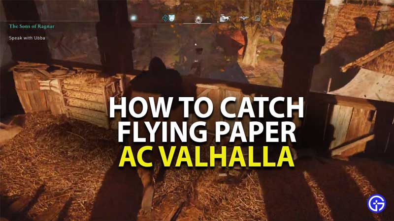 how to catch flying paper in assassins creed valhalla