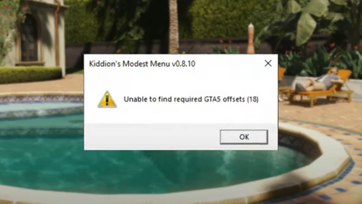 How to Fix Kiddion’s Unable to Find Required GTA5 Offsets Error