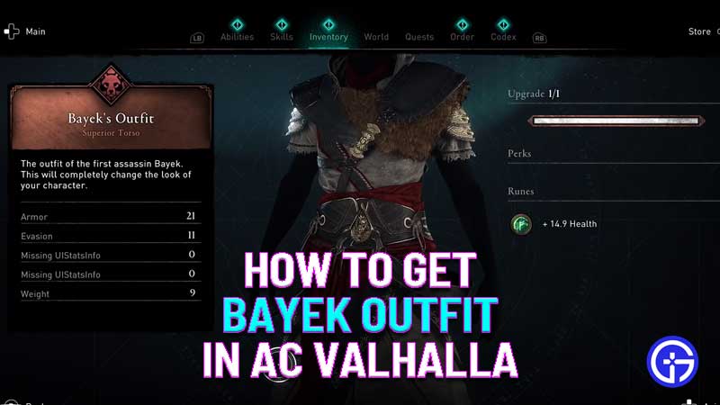 how to get bayek outfit in ac valhalla