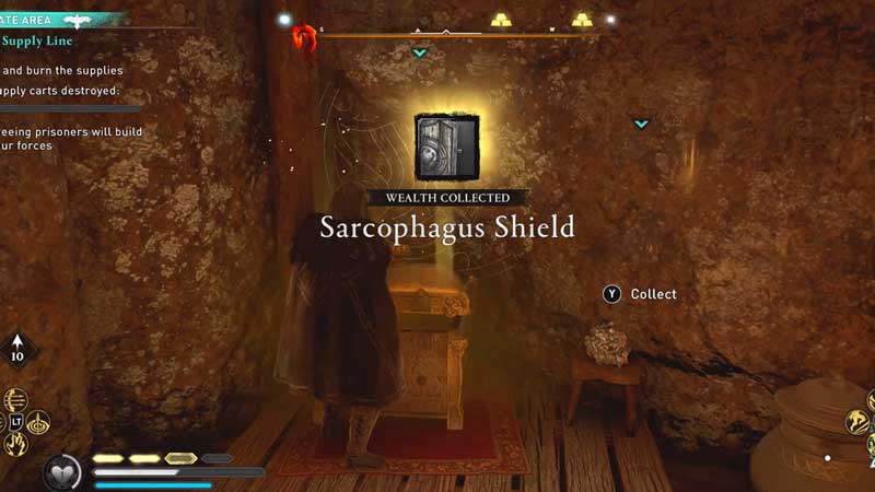 how to get the sarcophagus shield in assassin's creed valhalla