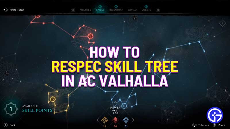 how to respec your skill tree in assassin's creed valhalla