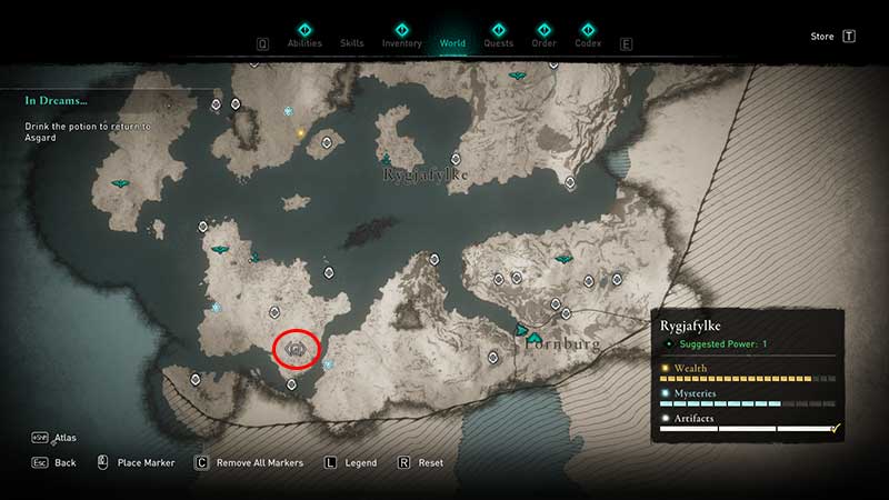 Thorn of Slumber ability location in ac valhalla