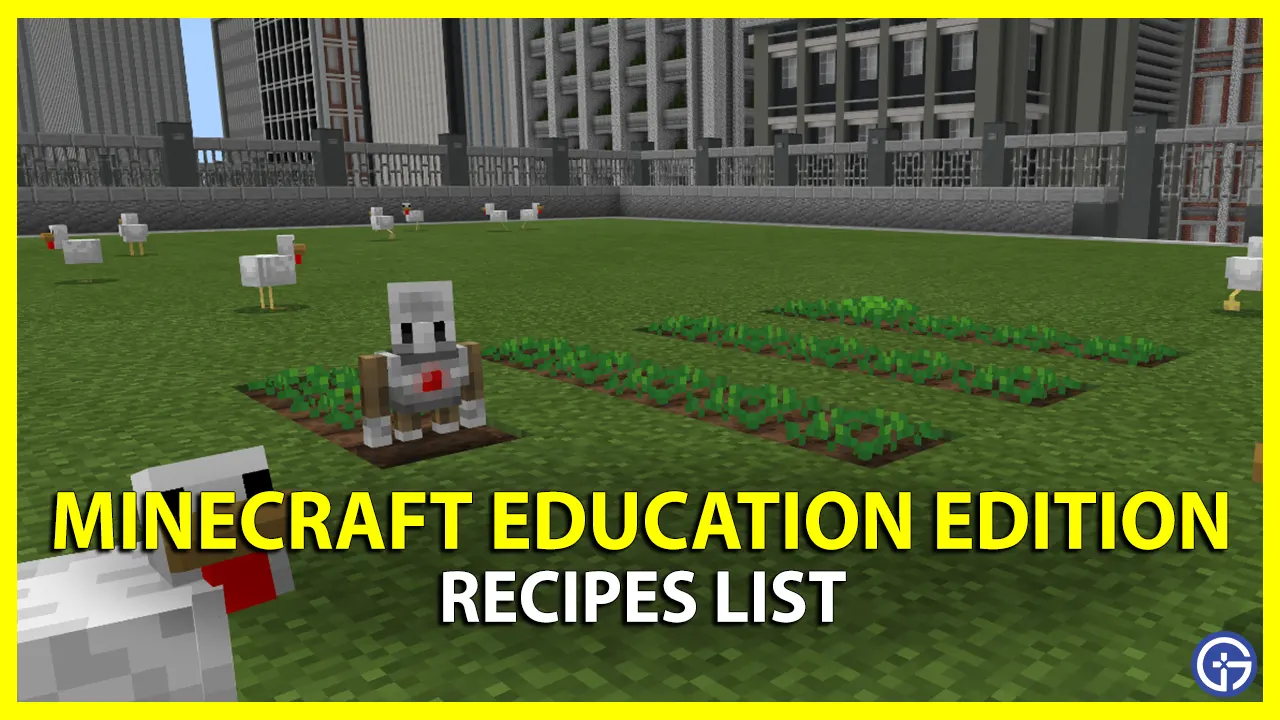 Minecraft Education Edition Recipes Guide