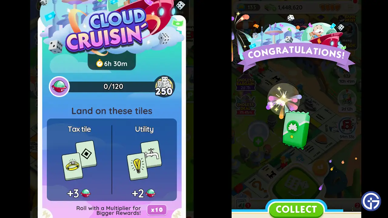 Monopoly Go Cloud Cruisin Event Tasks and Rewards